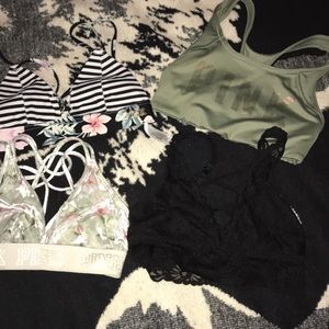 xs PINK bralette bundle